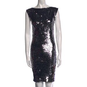 Alice + Olivia Bateau Neckline Mini Dress